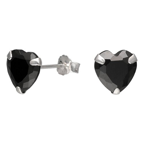 Aro Corazón Circón Ónix