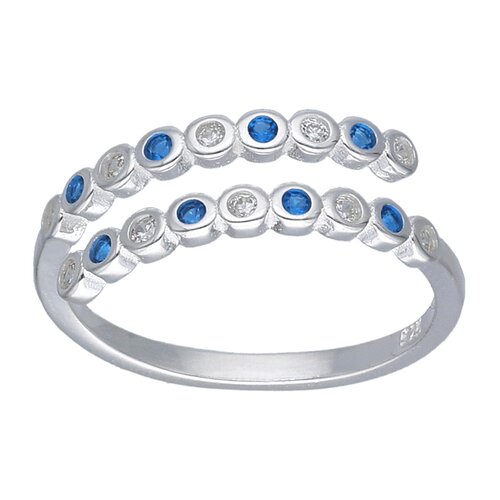 Anillo Cruzado Circones Agua Marina