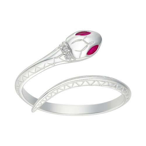 Anillo Ajustable Serpiente Circones Rubí