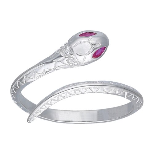 Anillo Ajustable Serpiente Circones Rubí