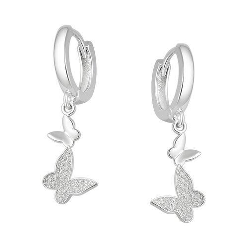 Argolla Huggie Mariposas Circones 12 mm