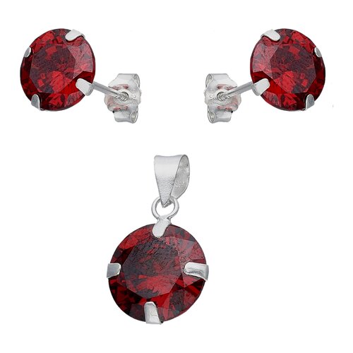 Conjunto Circón Granate 8x10 mm