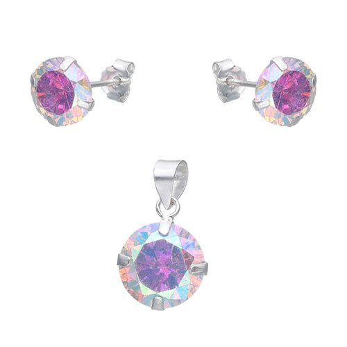 Conjunto Circón Tornasol 6x8 mm