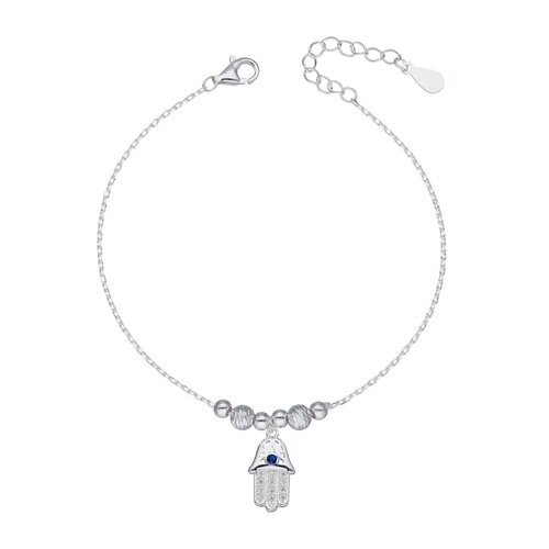 Pulsera Mano de Fátima Esferas Facetadas Circones