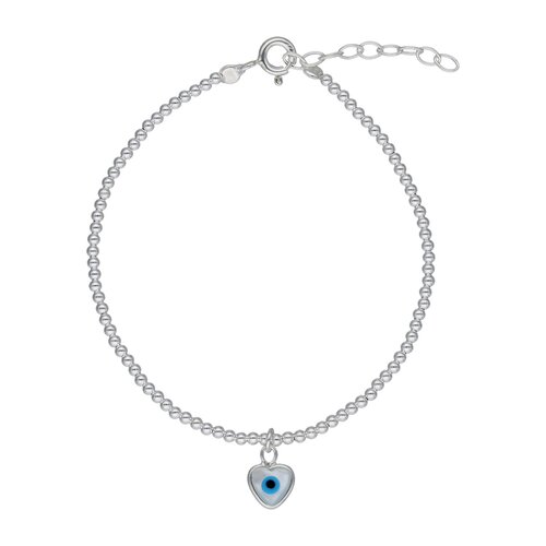 Pulsera Esferas Corazón Ojo Turco