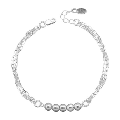 Pulsera Triple Tradicional Esferas Facetadas