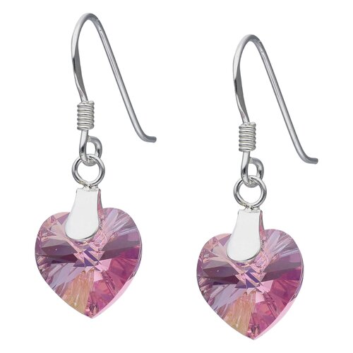 Aro Corazón Hecho con Cristal Swarovski® Rosado