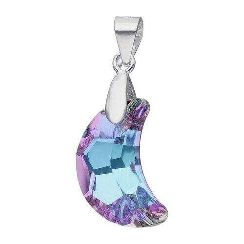 Colgante Media Luna Hecho con Cristal Swarovski® Lila Tornasol