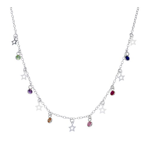 Collar Estrellas Circones Multicolor