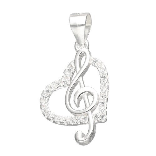 Colgante Corazón Nota Musical Circones