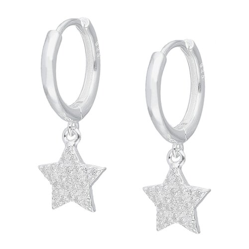 Argolla Huggie Estrella Circones 12 mm