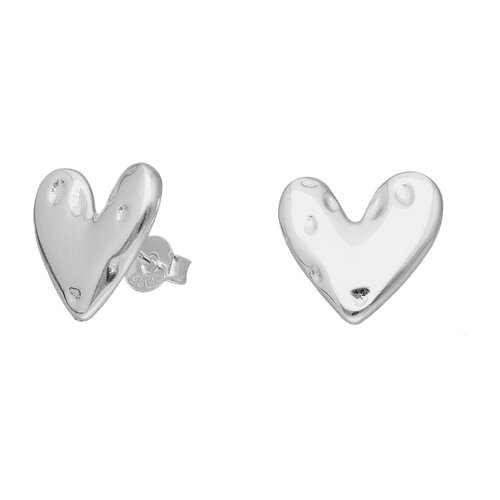 Aro Corazón Chunky Martillado