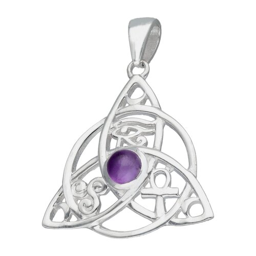 Colgante Amuleto Triqueta Amatista