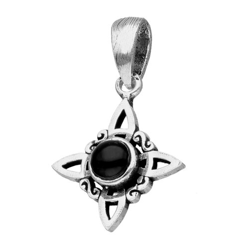 Colgante Nudo de Brujas Ónix