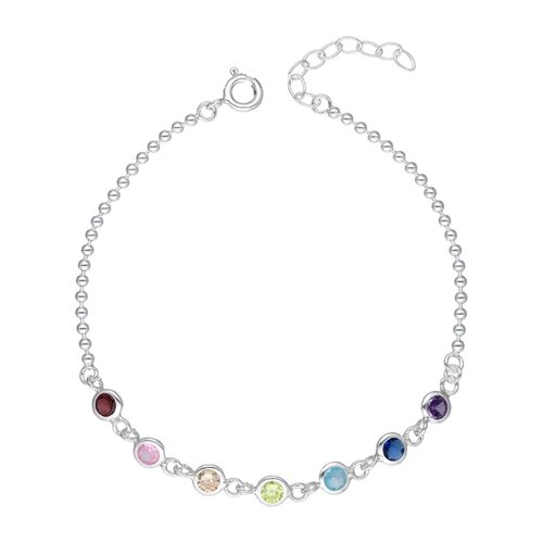 Pulsera Esferas Cristales 7 Chakras Hecho con Swarovski®