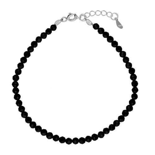 Pulsera Esferas Piedras Naturales Turmalina Negra