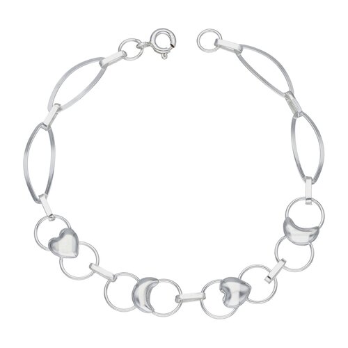 Pulsera Óvalos Media Luna Corazones