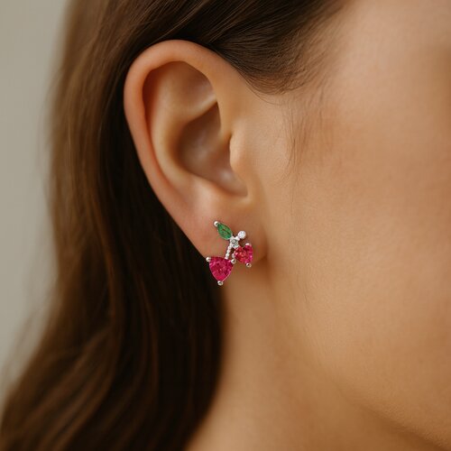 Aro Cerezas Corazones Circones Multicolor