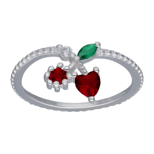 Anillo Cereza Corazón Circones