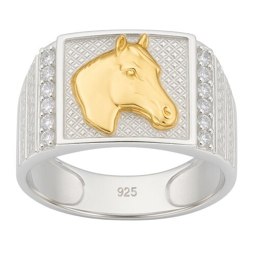 Anillo Sello Circones Caballo en Oro