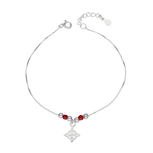 Pulsera Nudo de Brujas Esferas Jaspe