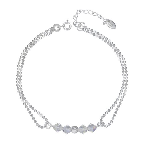 Pulsera Doble Esferas Cristales Hecho con Swarovski® Tornasol