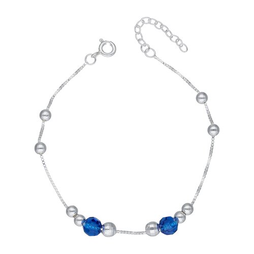 Pulsera Esferas Cristales Hecho con Swarovski® Azul