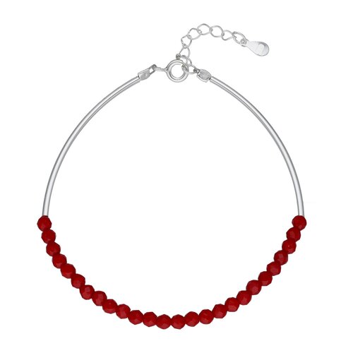 Pulsera Palitos Cristales Hecho con Swarovski® Rojo