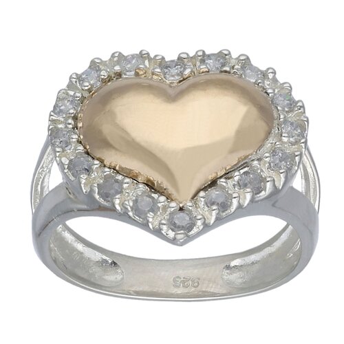 Anillo Corazón en Oro Circones