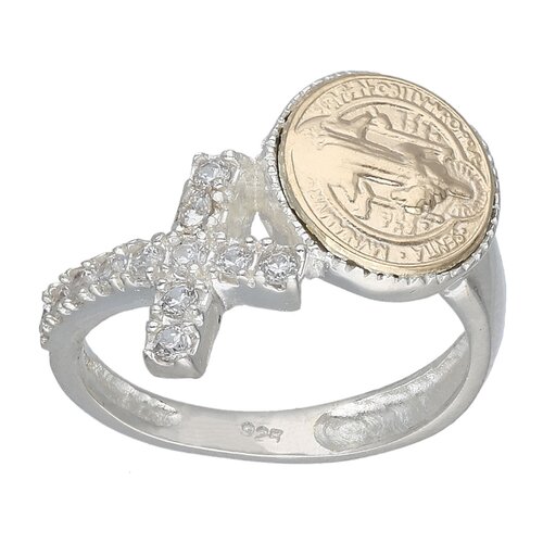 Anillo San Benito en Oro Cruz Circones