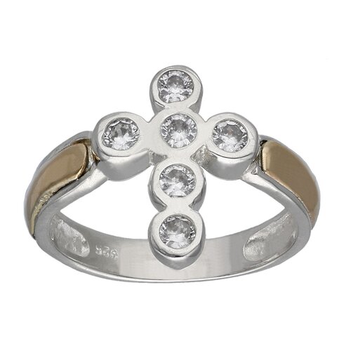 Anillo Cruz Circones en Oro