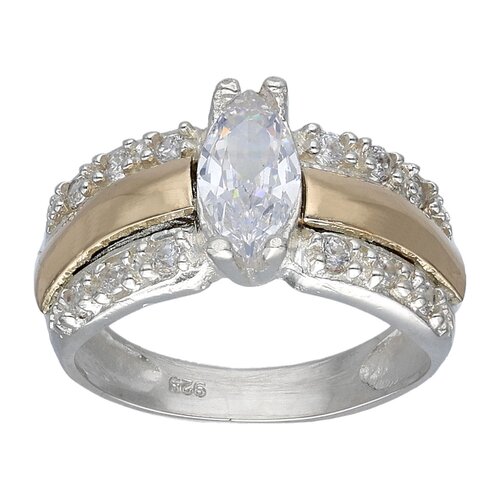 Anillo Circón Líneas en Oro
