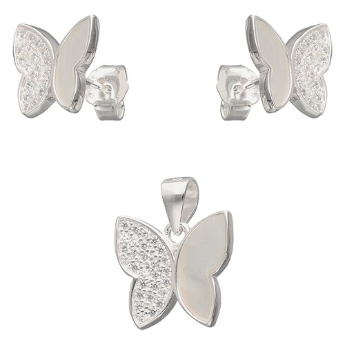 Conjunto Mariposa Nácar Circones
