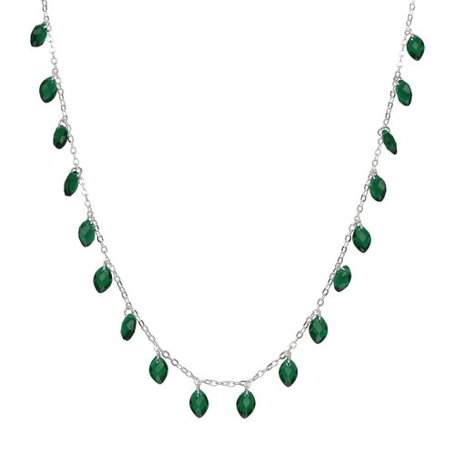 Collar Lluvia de Cristales Hecho con Swarovski® Verde