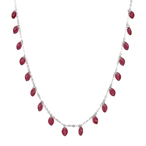 Collar Lluvia de Cristales Hecho con Swarovski® Rojo