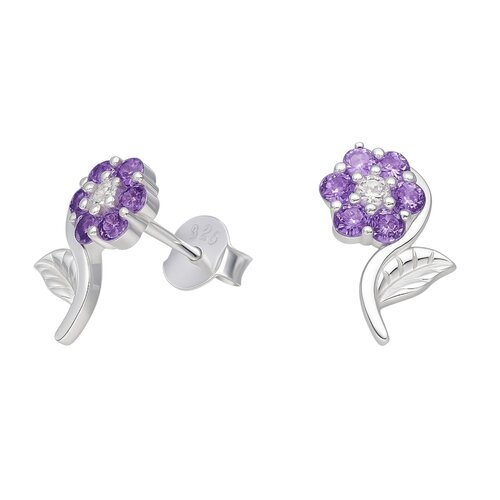 Aro Flor Circones Amatista