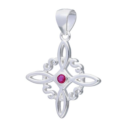 Colgante Nudo de Brujas Circón Rubí