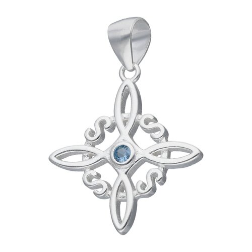 Colgante Nudo de Brujas Circón Agua Marina