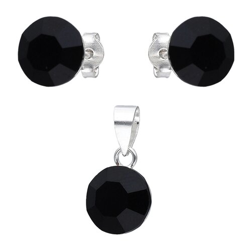 Conjunto Cristal Negro 8 mm
