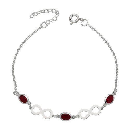 Pulsera Infinitos Circones Rubí