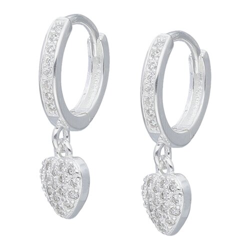 Argolla Huggie Corazón Circones 10 mm