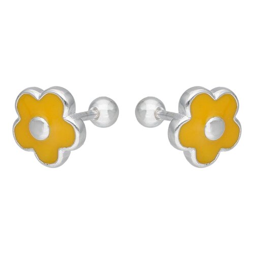 Aro con Tope Flor Esmaltada