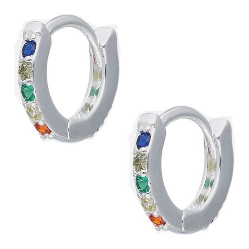 Argolla Huggie Circones Multicolor 11 mm