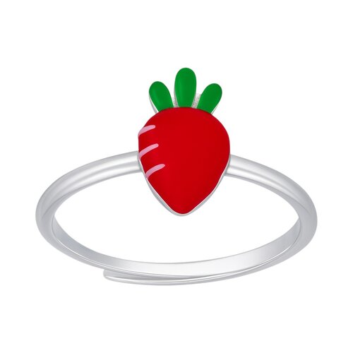 Anillo Ajustable Frutilla Esmaltada
