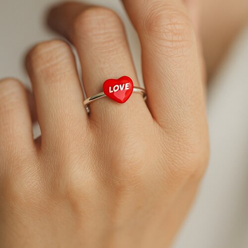Anillo Corazón Love Esmaltado