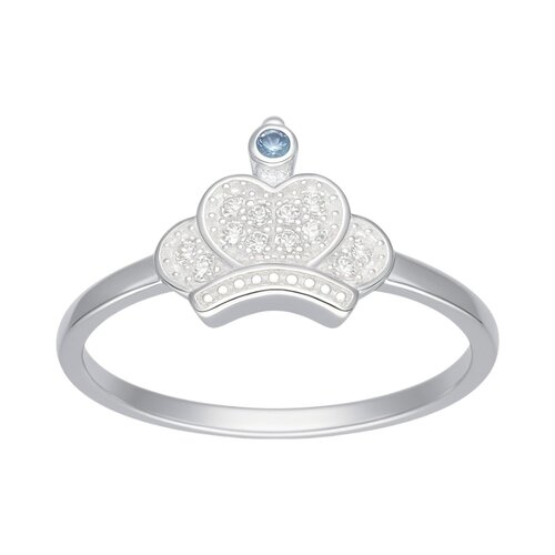 Anillo Corona Circones Agua Marina