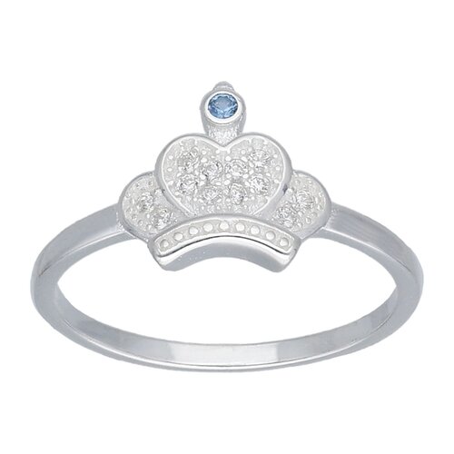 Anillo Corona Circones Agua Marina