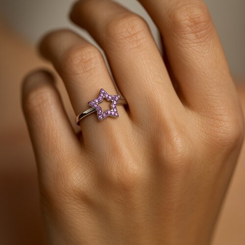 Anillo Estrella Circones Amatista