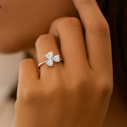 Anillo Trébol Corazón Circones