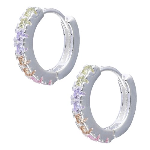 Argolla Huggie Circones Multicolor 14 mm